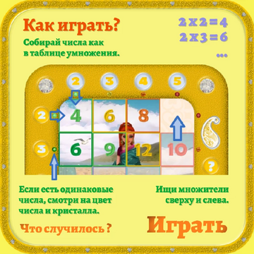 Пятнашки с Евой - Таблица умножения