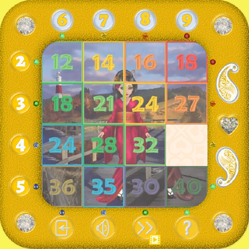 Пятнашки с Евой - Таблица умножения