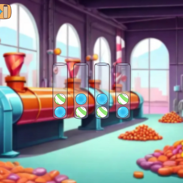 Попробуйте себя в роли сортировщика на кондитерской фабрике. В этой игре-головоломке вам нужно распределить конфеты по колбам, упаковать и отправить заказ. Готовы погрузиться в сладкий мир? Играйте онлайн бесплатно с ПК или смартфона.