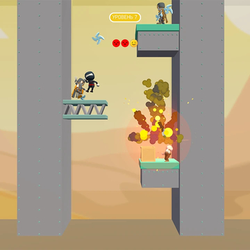 Прыгайте по стенам, метайте ножи и телепортируйтесь к врагам ⚔️! Станьте ниндзя-убийцей, решая стелс-головоломки и используя смертоносное оружие 💥. Пройдите путь мастера телепортов и уничтожайте врагов одним ударом! ⚡