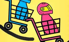 Гонки на тележках из супермаркета на Пикабу Игры