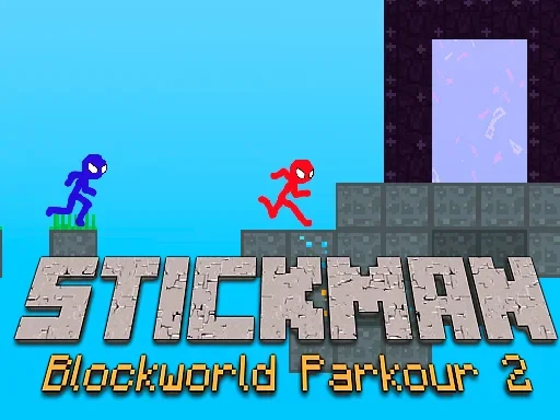 Stickman Blockworld Parkour 2 на Пикабу Игры