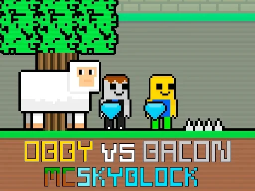 Обби против Бэкона MCSkyblock на Пикабу Игры