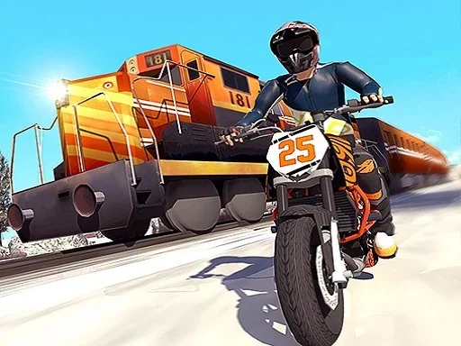 Игра Tricky Bike Stunt против гонок на поезде на Пикабу Игры