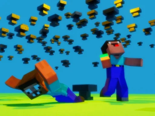 Нуб против Про, но наковальня дождь Minecraft на Пикабу Игры