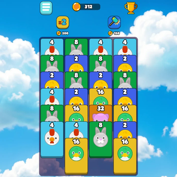 Объединяй одинаковых животных и доберись до зебры!