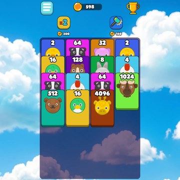 Объединяй одинаковых животных и доберись до зебры!