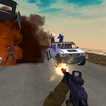 Стреляйте в преследующих вас врагов!
Оторвитесь от погони, ваш верный АК47 в этом поможет!
Огромный выбор оружия
Миниган, Арбалет, Стационарная пушка, Пулемет
Уничтожайте мотоциклы, квадроциклы, гоночные автомобили, вертолеты
Реалистичное оружие и машины