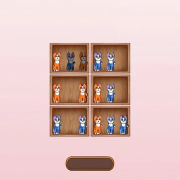 «Соединяй Котов Переложи Полки» — увлекательная игра-головоломка для детей и взрослых. Правила просты — разложите милых котиков по нужным полкам. Звучит легко? Тогда принимайте вызов и докажите, что вы самый внимательный игрок. Волшебная атмосфера, яркая графика, большое количество уровней и милые кошачьи мордашки — приятные бонусы. Играйте бесплатно в лучшие онлайн-головоломки прямо в десктопном браузере!