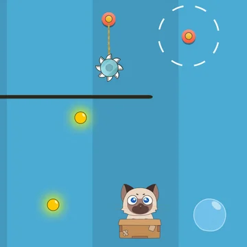 Очаровательный котик просит его покормить. Помогите ему! Все, что вам потребуется — разрезать веревку и достать рыбку. Но не так все просто. С каждым уровнем сложность возрастает, а препятствия становятся все изощреннее. Играйте бесплатно без регистрации в режиме онлайн. Решите головоломку, чтобы накормить милого питомца прямо сейчас! 