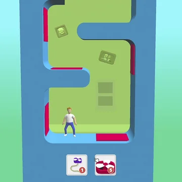 Доведите человека до финиша. Используйте веревки, пропеллеры, динамит, пружины и все законы физики. Будьте осторожны, чтобы не навредить мужчине. Отличные летающие пропеллеры на веревках!