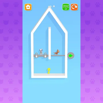 Все, кто любит домашних животных, встречайте яркую логическую головоломку! В этом кошачьем приключение тебя ждет увлекательная история доброго котика, спасающего свою маму-кошку!
