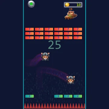 Аркада с котошарами и мемными боссами! Отбивай мяч, побеждай брейнроут-звёзд, собирай золото в трендовом стиле 2025!