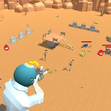Шутер от третьего лица. Строй базу, покупай оружие, отстреливай монстров из другого измерения