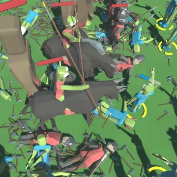 Веселые битвы с физикой. 
Сражайся против других игроков.