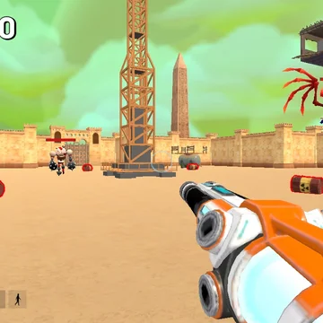 Шутер от первого лица в стиле киберпанк с сюжетом и миссиями.