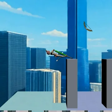 Безумная аркадная игра, где вы будете постоянно бороться за свою жизнь прыгая по крышам при помощи пого-стика как в Happy Wheels