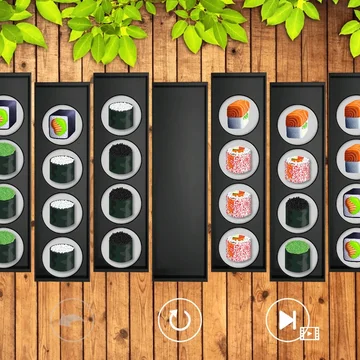 "Суши головоломка" - увлекательная игра, в которой тебе предстоит сортировать вкуснейшие суши! Помоги шефу!!!