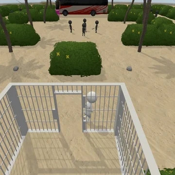 Ты играешь за персонажа, которого африканцы посадили в тюрьму клетку, сбеги с неё прямо сейчас в браузерной аркаде наполненной приключениями!