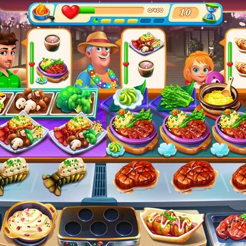 Готовьте вкусные блюда, обслуживайте клиентов и открывайте новые рестораны! Постройте кулинарную империю в увлекательной игре о ресторанном бизнесе.