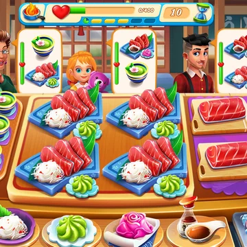 Готовьте вкусные блюда, обслуживайте клиентов и открывайте новые рестораны! Постройте кулинарную империю в увлекательной игре о ресторанном бизнесе.