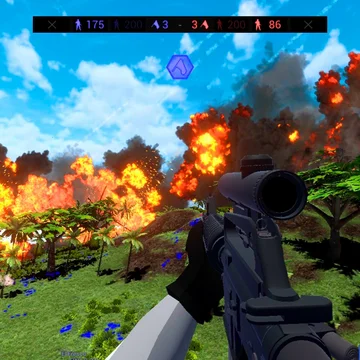 Экшен-шутер с техникой, вертолётами и флагами. Выбирай солдата или машину и участвуй в масштабных битвах с продвинутым ИИ.