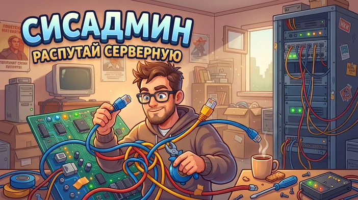 Сисадмин: Распутай серверную на Пикабу Игры