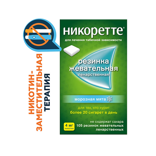 Никоретте, резинка жевательная